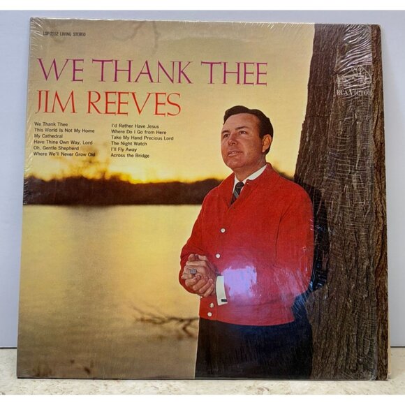 Jim Reeves We Thank Thee Country Vinyl LP in Shrink RCA Living Stereo - Picture 4 of 6